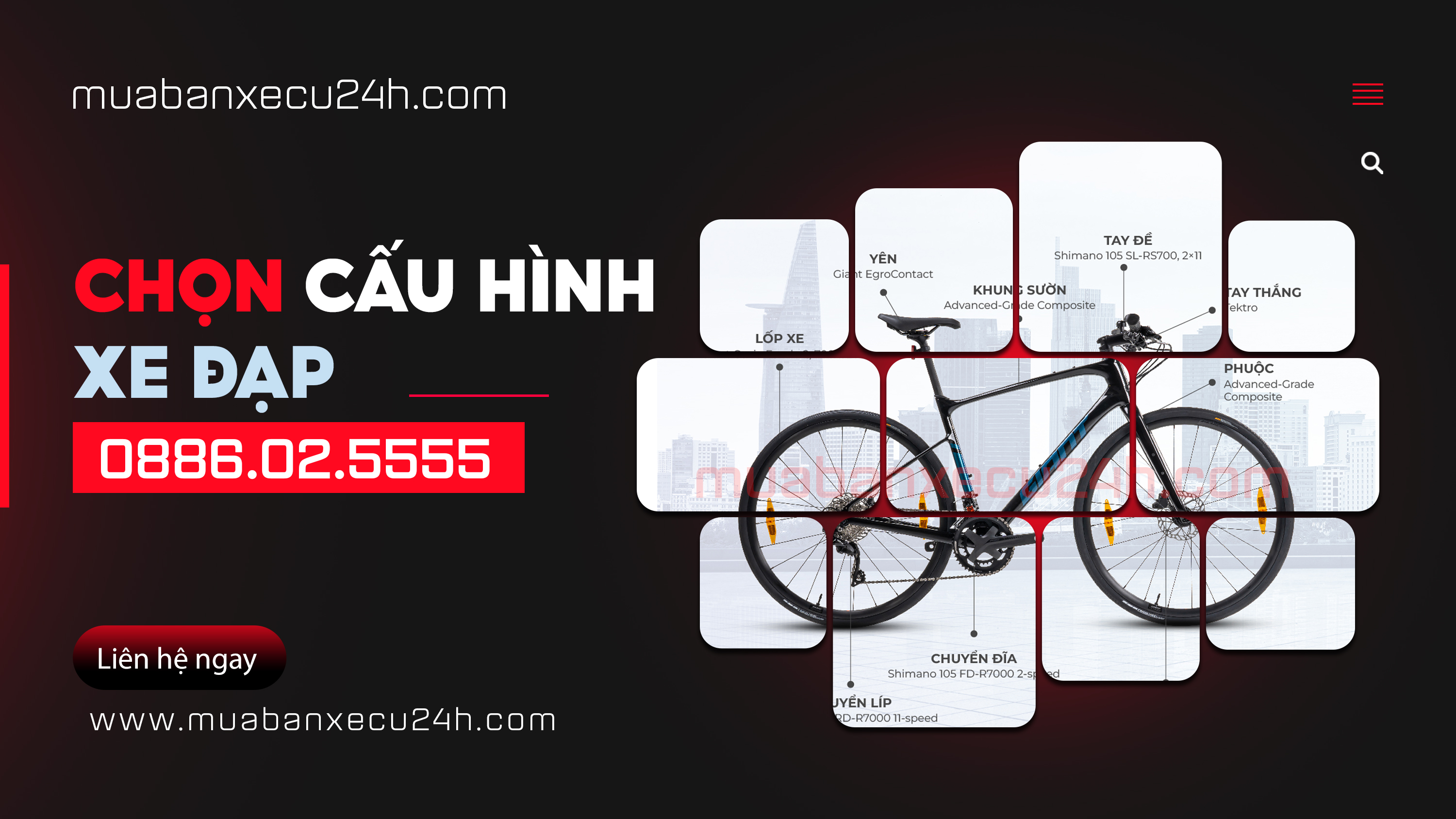 cấu hình xe đạp thể thao