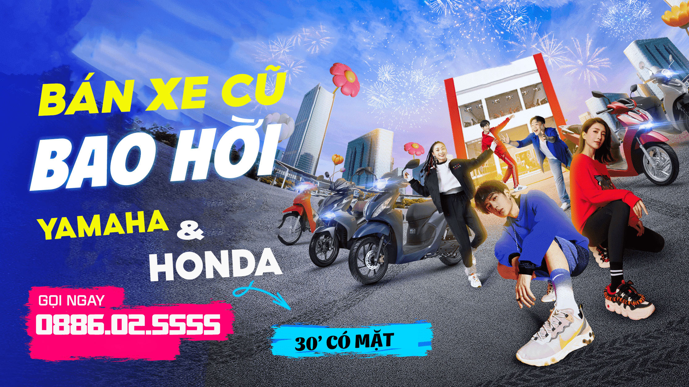 Thu mua xe máy cũ Honda và Yamaha